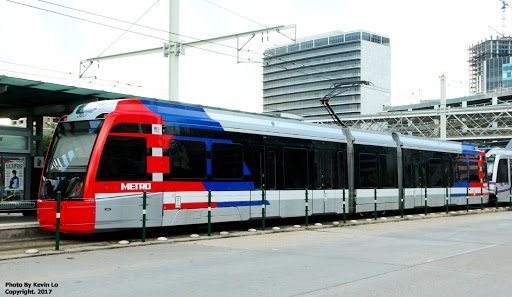 Train on the top of Minute Maid Park